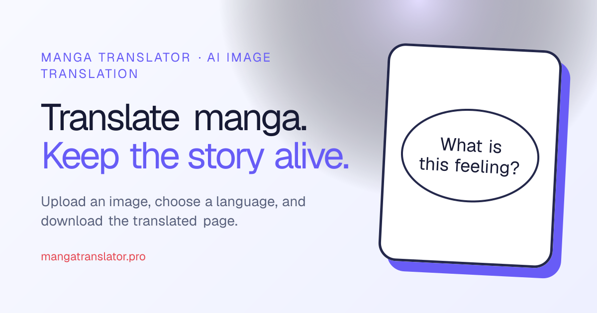 Translate manga images online with AI